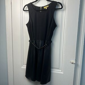 Princess Vera Wang Tank Dress Juniors Black Belted Metal Grunge Mesh Sleeveless
